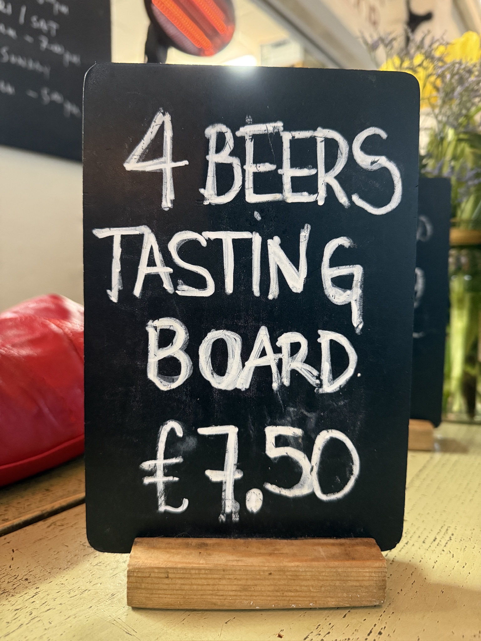 4 Beers Tasting Board £7.50