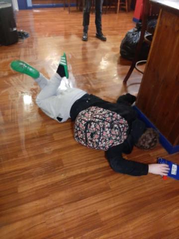 Laurie on the Floor.