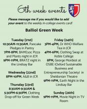 6th Week Events Card